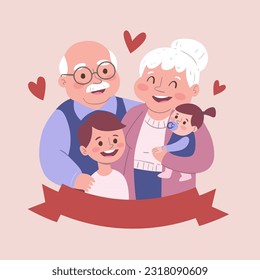 Grandparents day, grandfather and grandmother