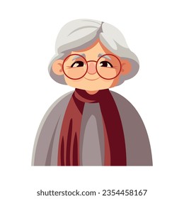 grandparents day grandmother character icon isolated