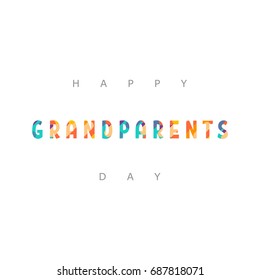 Grandparents Day, greeting card, eps 10 - stock vector