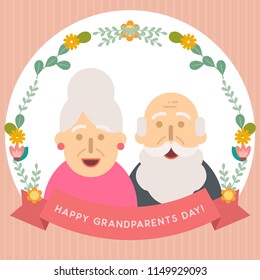 Grandparents Day greeting vector background