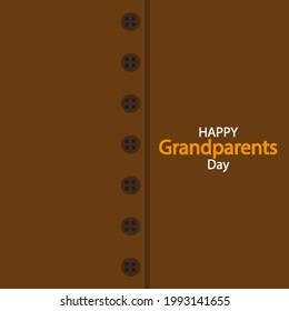 Grandparents Day on sweater background, vector art illustration.