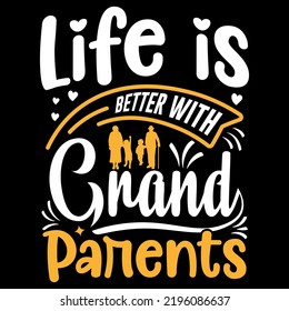 Grandparents day t shirt design, typography element, grandparents silhouette, my best grandpa