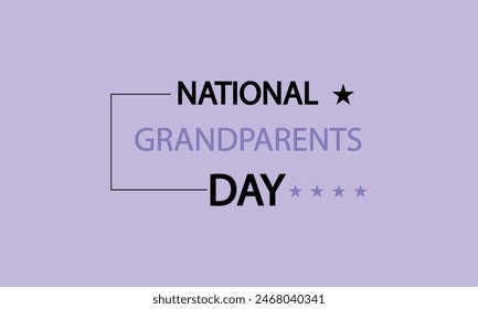 Grandparents Day Text Art Stylish Design to Honor Grandma and Grandpa