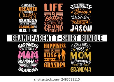 Grandparents Day T-shirt Design. Grandparents T-shirt Bundle  Gift. Grandparents Funny shirt.