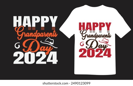 Grandparents day  t-shirt design,  typography element, Happy Grandparents day 2024,vector for t-shirt.