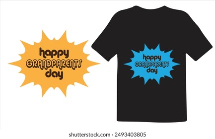 Grandparents day t-shirt design, Typography element, Happy grandparents day, Vector for t-shirt.