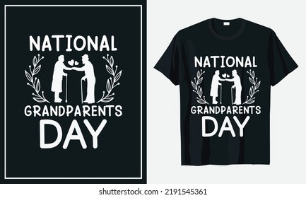 Grandparents day t-shirt design vector 