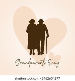 Grandparents day vector. Happy Grandparents day vector.