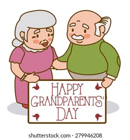 Grandparents design over beige background, vector illustration.