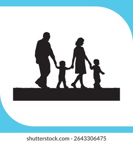 Grandparents with Grandchild Silhouette, Grandpa and Grandma with Grandchild Silhouette, grandpa, grandma, grandchild, family, silhouette, elderly, love, care, seniors, grandparents, child