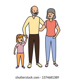 grandparents and granddaughter