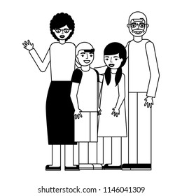 grandparents with grandson and granddaughter