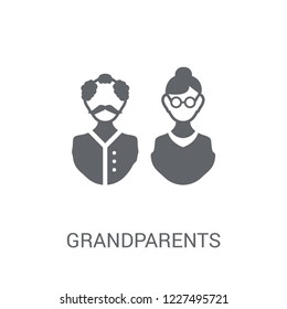 grandparents icon. Trendy grandparents logo concept on white background from Family Relations collection. Suitable for use on web apps, mobile apps and print media.