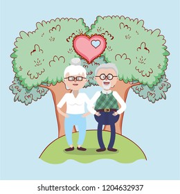 grandparents love relationship cartoon
