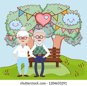 grandparents love relationship cartoon