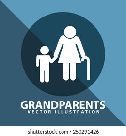grandparents silhouettes design, vector illustration eps10 graphic 