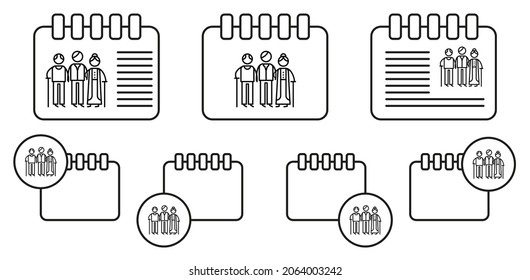 Grandparents, son vector icon in calender set illustration for ui and ux, website or mobile application
