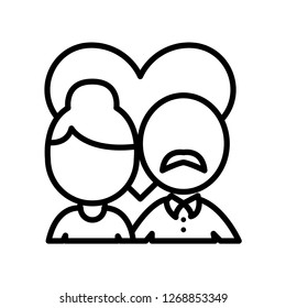 Grandparents vector icon