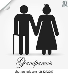 Grandparents vector icon