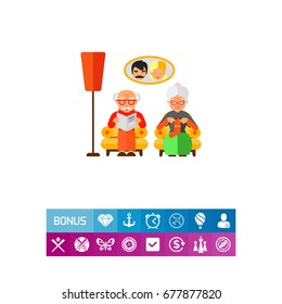 Grandparents Vector Icon