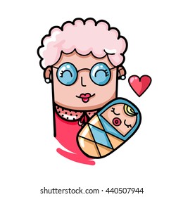 Grandparents vector illustration