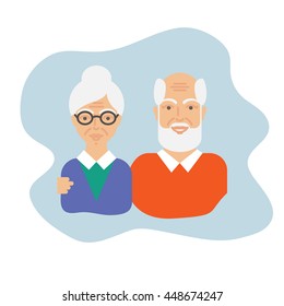 Grandparents vector illustration