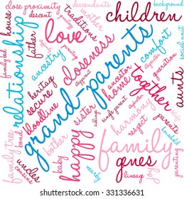 Grand-Parents word cloud on a white background. 