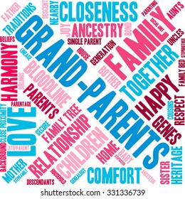 Grand-Parents word cloud on a white background. 