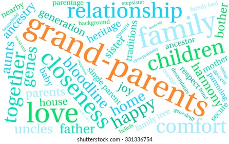 Grandparents Word Cloud On White Background Stock Vector (Royalty Free ...