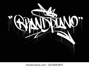 
GRANDPIANO graffiti tag style design