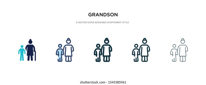 grandson icon in different style vector illustration. two colored and black grandson vector icons designed in filled, outline, line and stroke style can be used for web, mobile, ui
