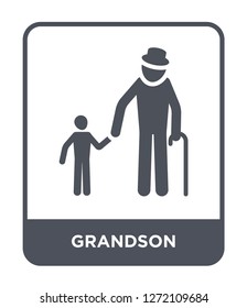 grandson icon vector on white background, grandson trendy filled icons from Family relations collection, grandson simple element illustration