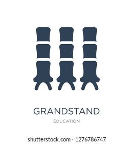 grandstand icon vector on white background, grandstand trendy filled icons from Education collection, grandstand vector illustration