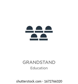 Grandstand icon vector. Trendy flat grandstand icon from education collection isolated on white background. Vector illustration can be used for web and mobile graphic design, logo, eps10