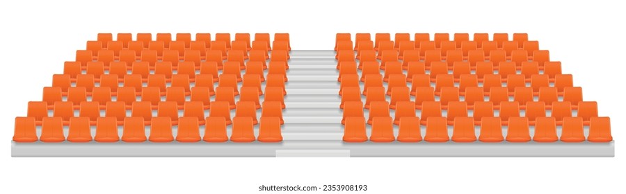 grandstands stadium seat for watching the playing competitive games. Graphic vector