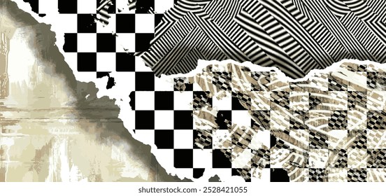 Grange black and white abstract background . Digital image with a psychedelic stripes. Abstract psychedelic stripes for digital wallpaper design ,geometric art,Optical illusion style
