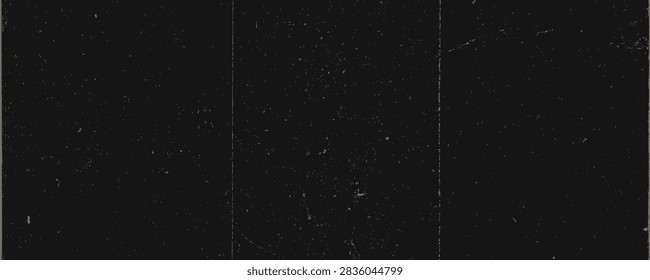 Grange grainy black overlay texture background. Speckled grainy dot overlay texture with scratches, wrinkled and crumpled paper effect. Vintage retro film effect background. Gritty distressed bg.