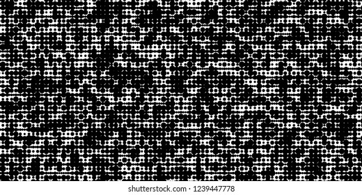 Grange halftone texture of black and white dots. Vector illustration . Minimal geometric background.  Abstract grange halftone texture.