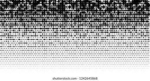 Grange halftone texture of black and white dots. Vector illustration . Minimal geometric background.  Abstract grange halftone texture.