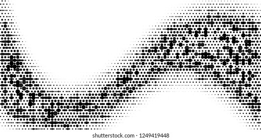 Grange halftone texture of black and white dots. Minimal geometric background.  Vector illustration . Abstract grange halftone texture.