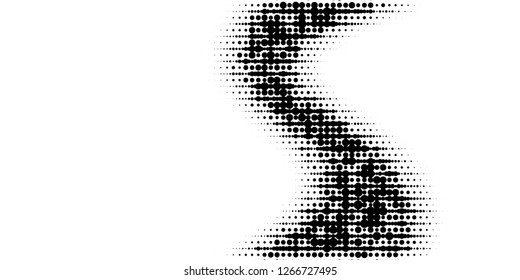 Grange halftone texture of black and white dots. Vector illustration . Minimal geometric background.  Abstract grange halftone texture.