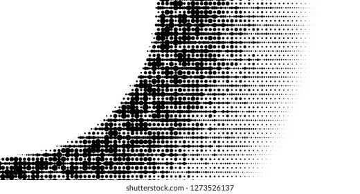 Grange halftone texture of black and white dots. Minimal geometric background.  Vector illustration . Abstract grange halftone texture.