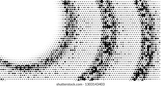 Grange halftone texture of black and white dots. Minimal geometric background.  Vector illustration . Abstract grange halftone texture.