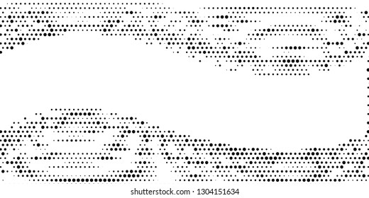 Grange halftone texture of black and white dots. Vector illustration . Minimal geometric background.  Abstract grange halftone texture.