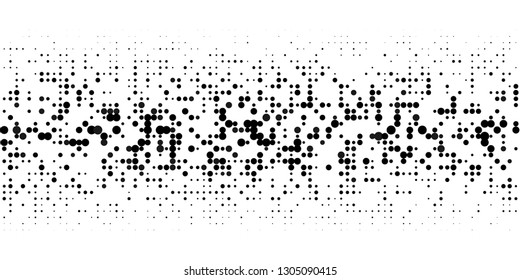Grange halftone texture of black and white dots. Vector illustration . Minimal geometric background.  Abstract grange halftone texture.