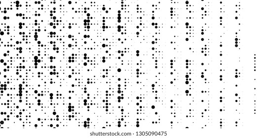 Grange halftone texture of black and white dots. Minimal geometric background.  Vector illustration . Abstract grange halftone texture.