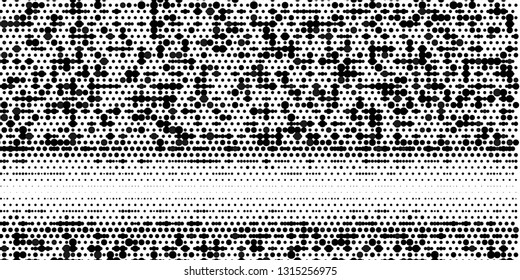 Grange halftone texture of black and white dots. Vector illustration . Minimal geometric background.  Abstract grange halftone texture.