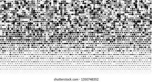 Grange halftone texture of black and white dots. Minimal geometric background.  Vector illustration . Abstract grange halftone texture.
