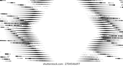 Varie a textura de meio-tom de pontos pretos e brancos. Fundo geométrico mínimo.  Ilustração vetorial . Textura de meio-tom grange abstrato.