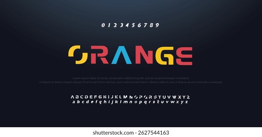 Grange Minimal modern alphabet fonts. Typography minimalist urban digital fashion future creative logo font. vector illustration